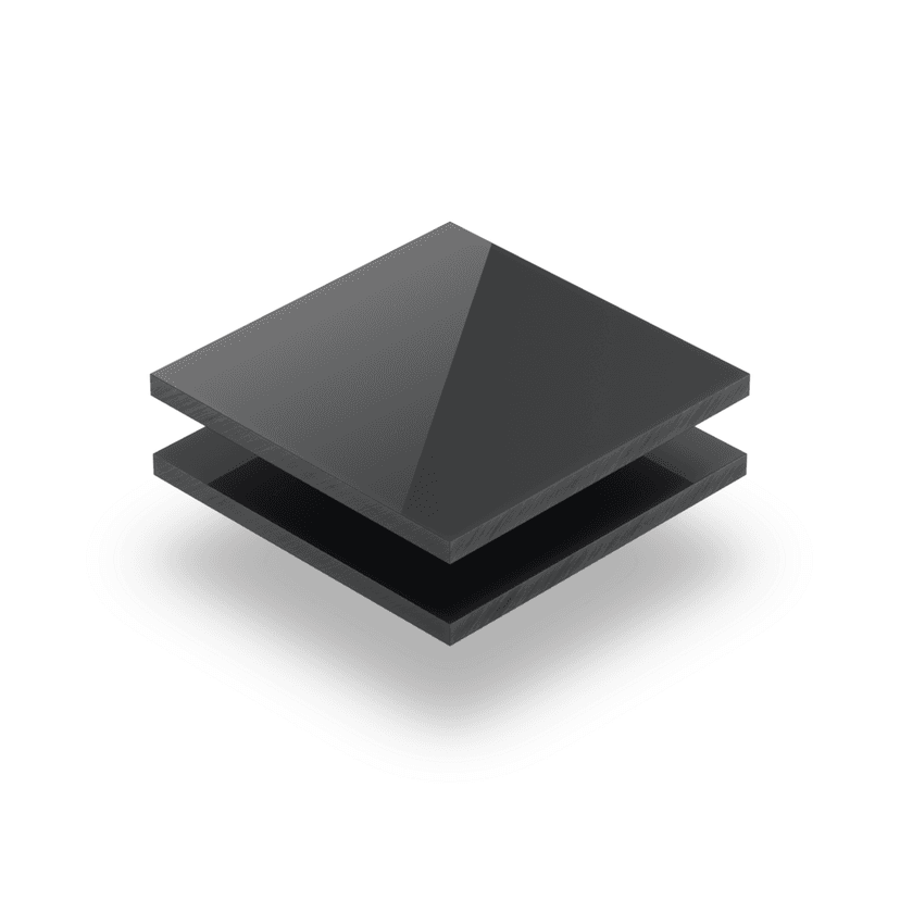 Plaque plexiglass satiné anthracite