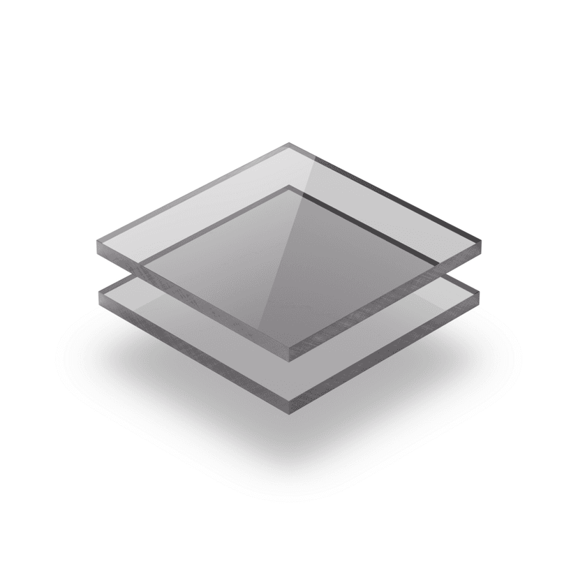 Plaque plexiglass teinté gris