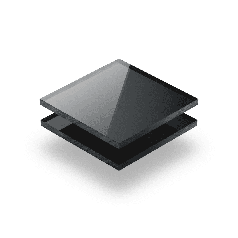 Plaque plexiglass miroir anthracite 3mm