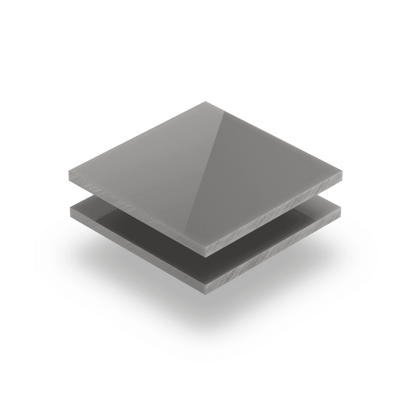 Plaque plexiglass satiné gris ciment brillant