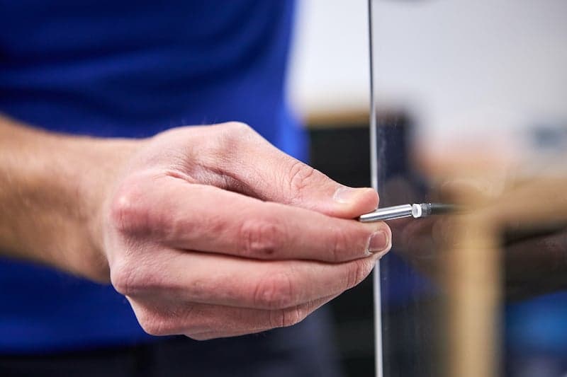 DIY table de chevet en verre