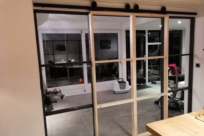 Fabriquer un separateur de piece porte coulissante construire