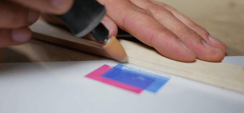 Gravure sur plexiglass etape 1