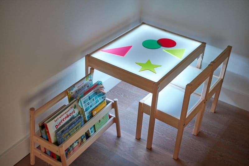 IKEA hack table lumineuse