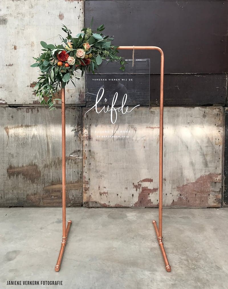 Panneau bienvenue mariage plexiglass