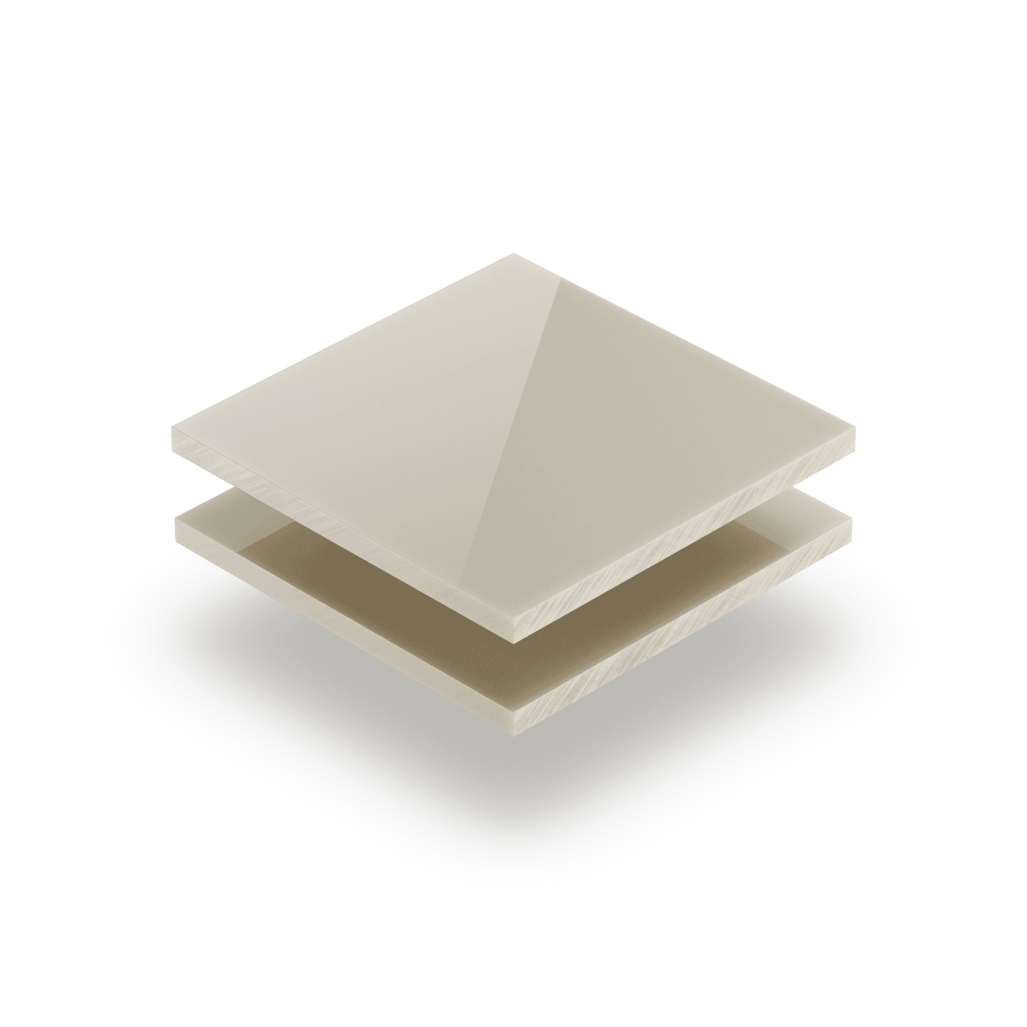 Plaque plexiglass satiné blanc crème brillant