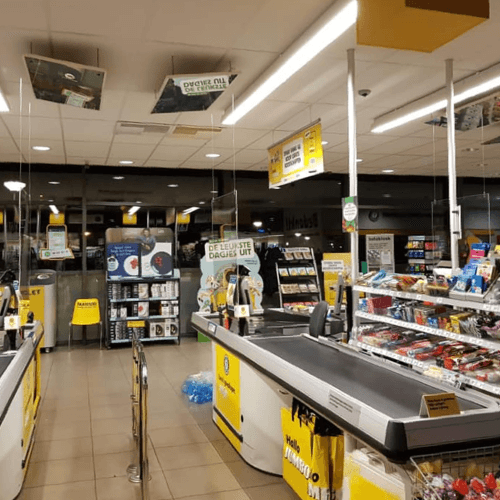 Protection en plastique supermarche