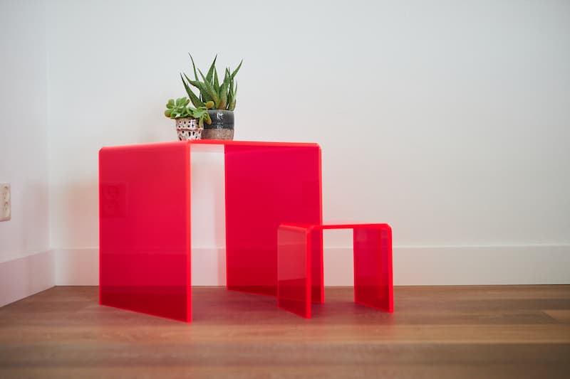 Realiser une table dappoint en plastique resultat final