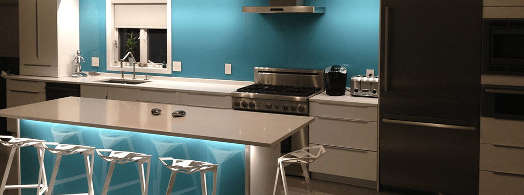 crédence de cuisine en plastique éclairage à LED