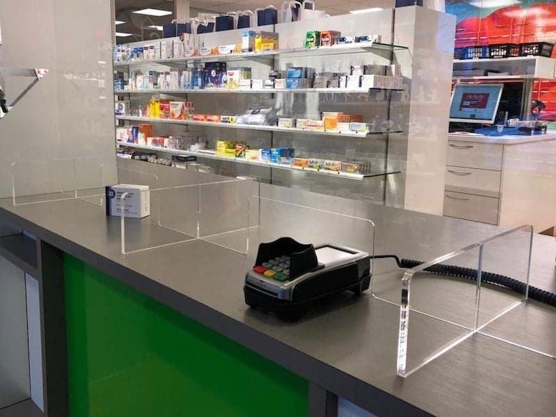 Protection en plastique pharmacie