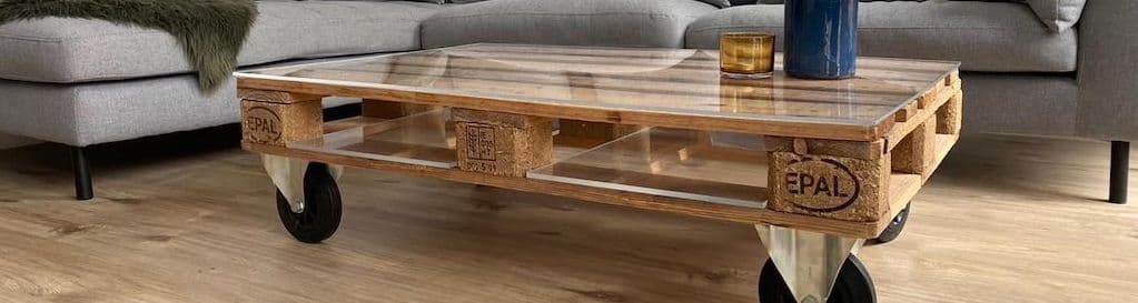 une table de salon en palette