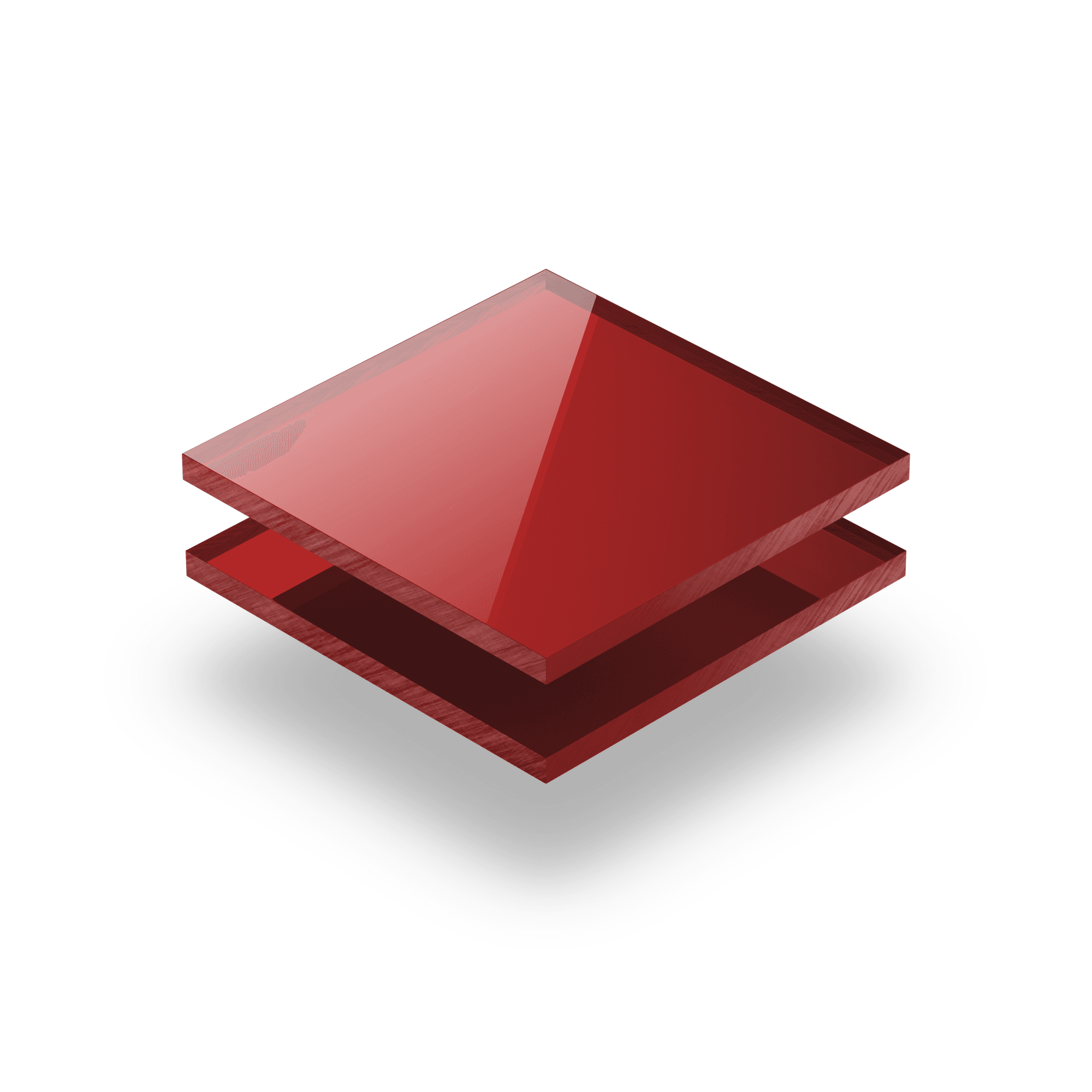 Plaque plexiglass miroir rouge 3mm