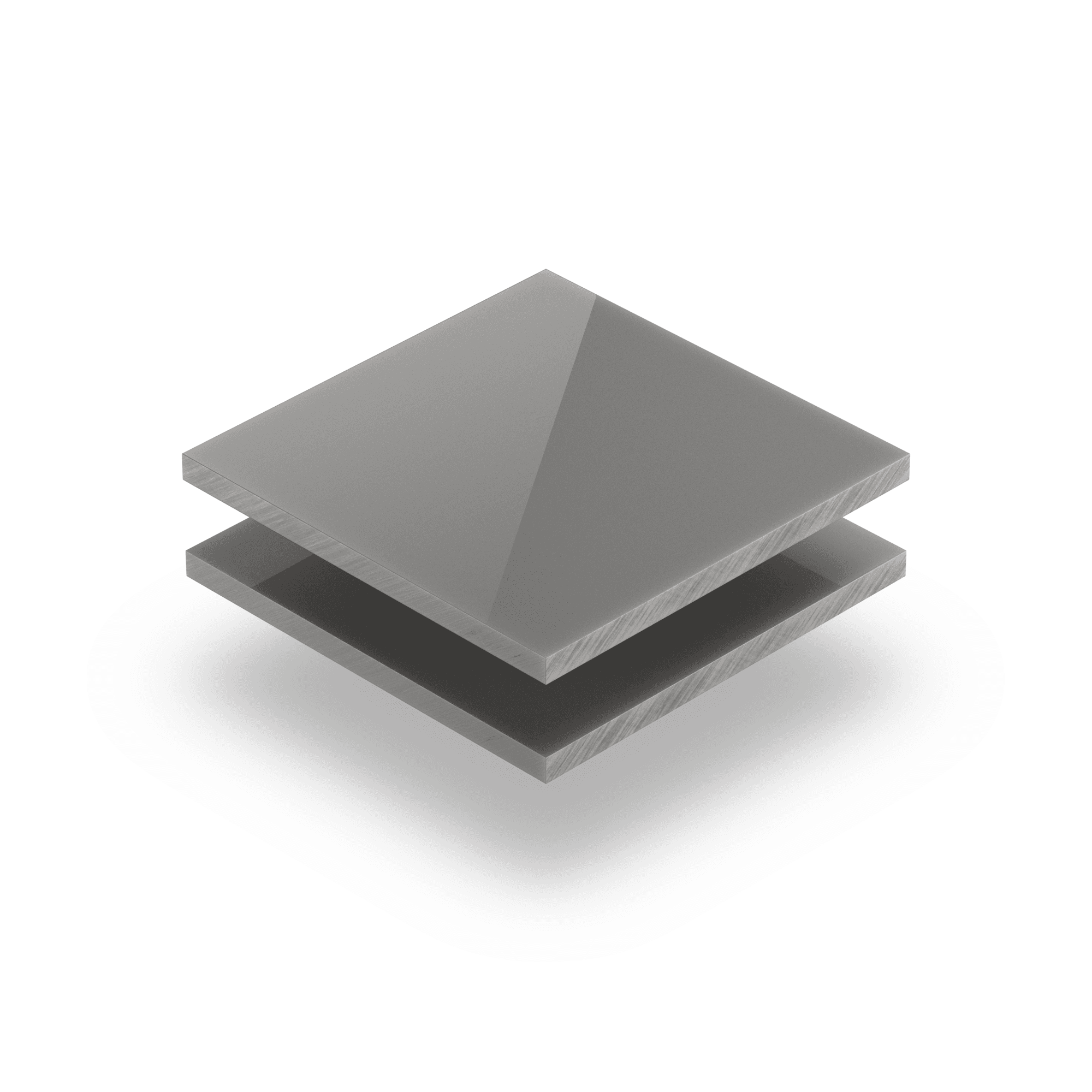 Plaque plexiglass satiné gris ciment brillant