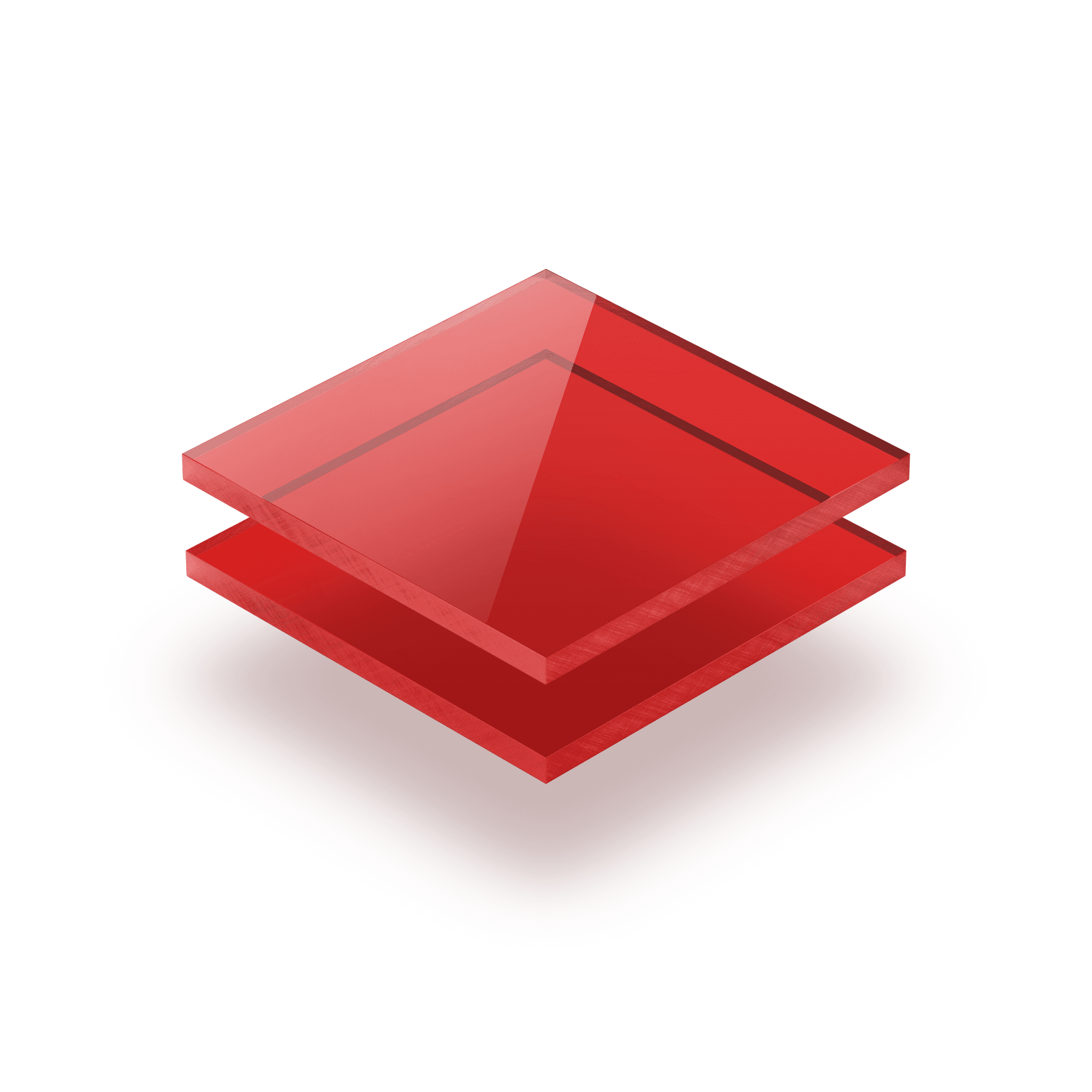 Plaque plexiglass teinté rouge 3mm