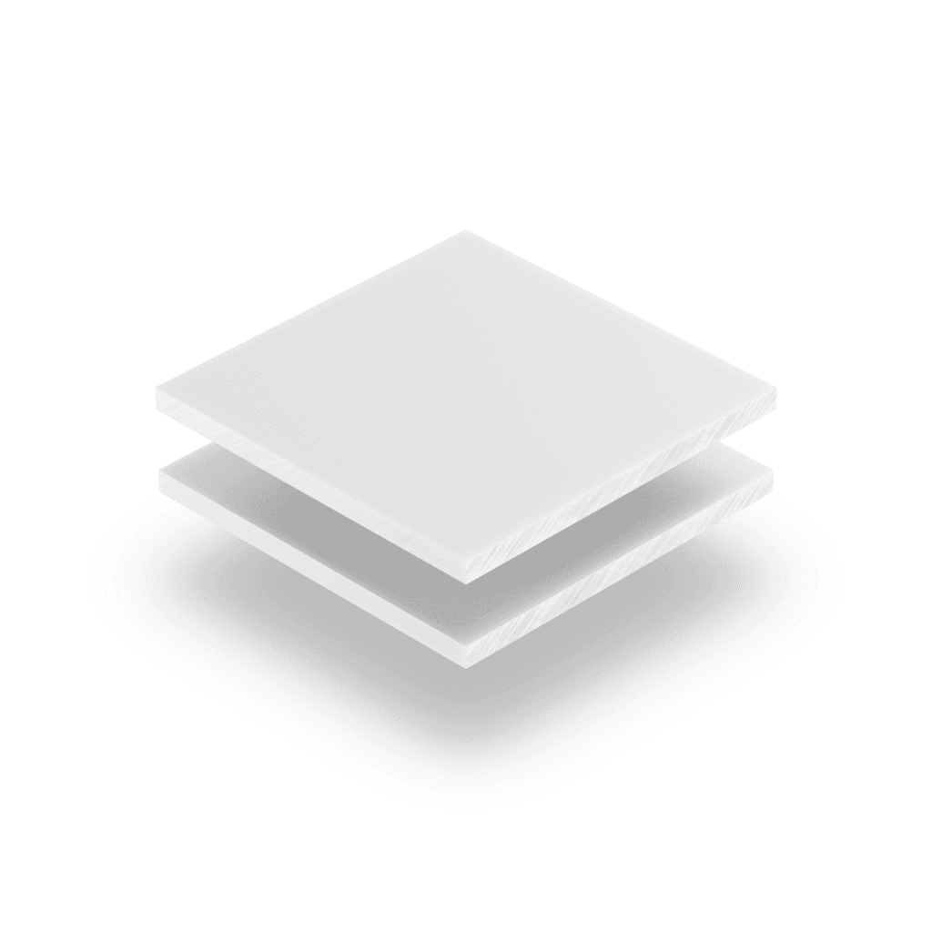Plexiglass givré blanc