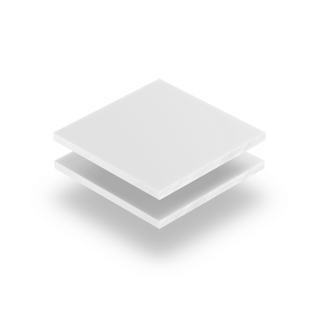 Plexiglass givré blanc