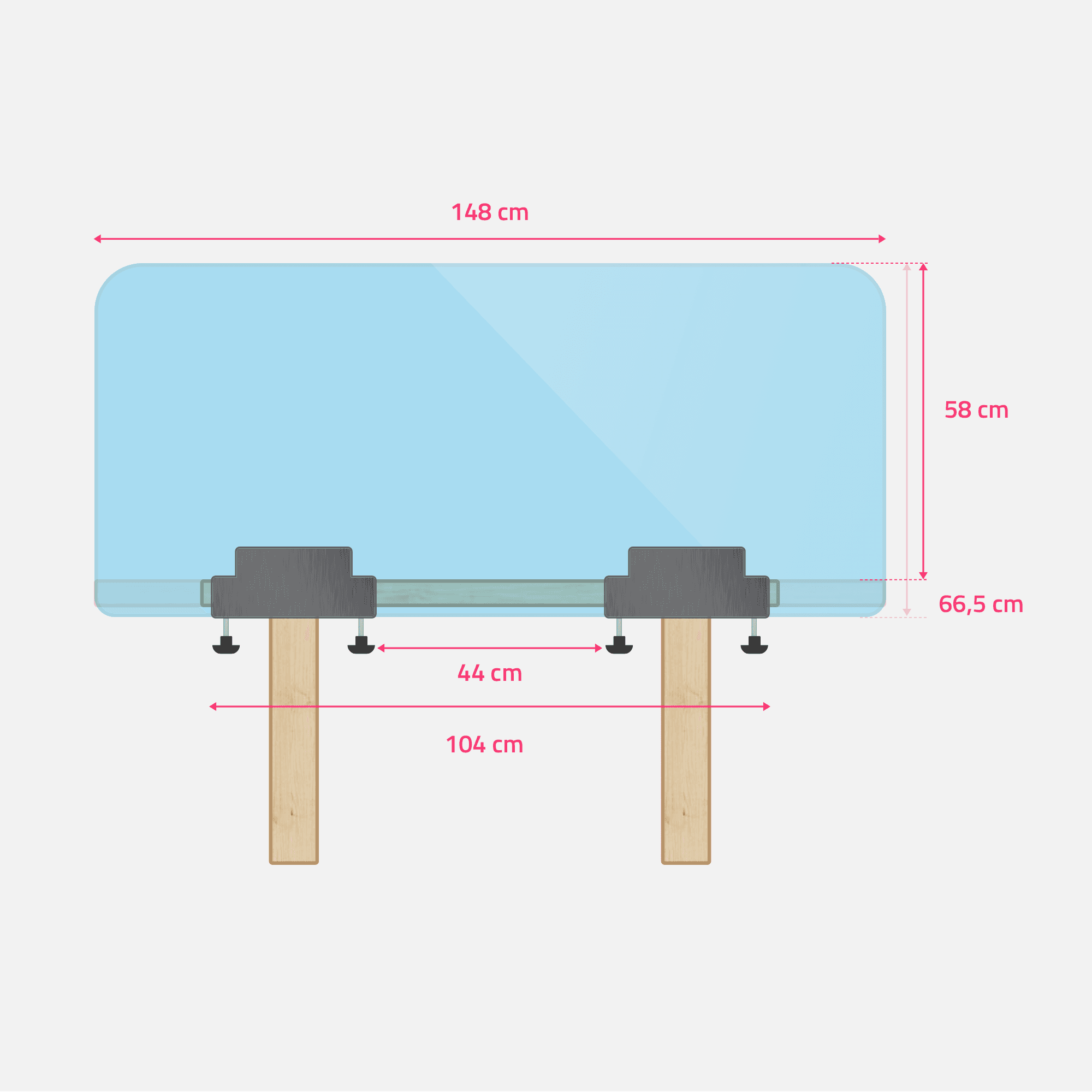 Dimensions Ecran de bureau ou de table grand