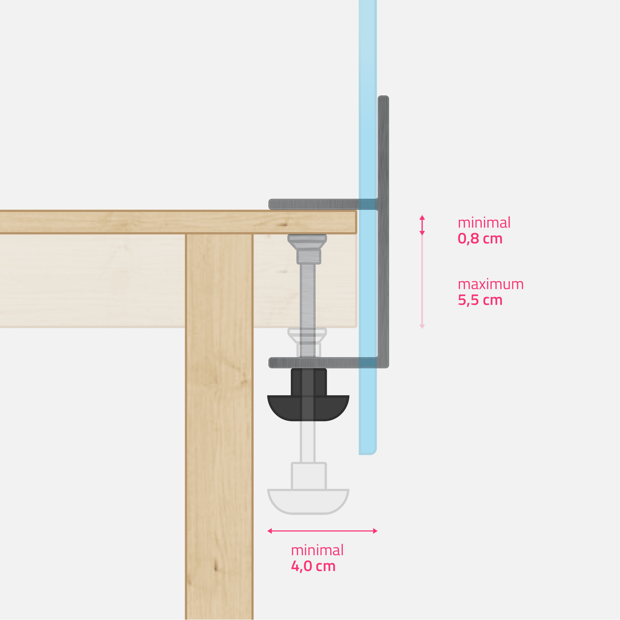 Grande pince de table - specifications