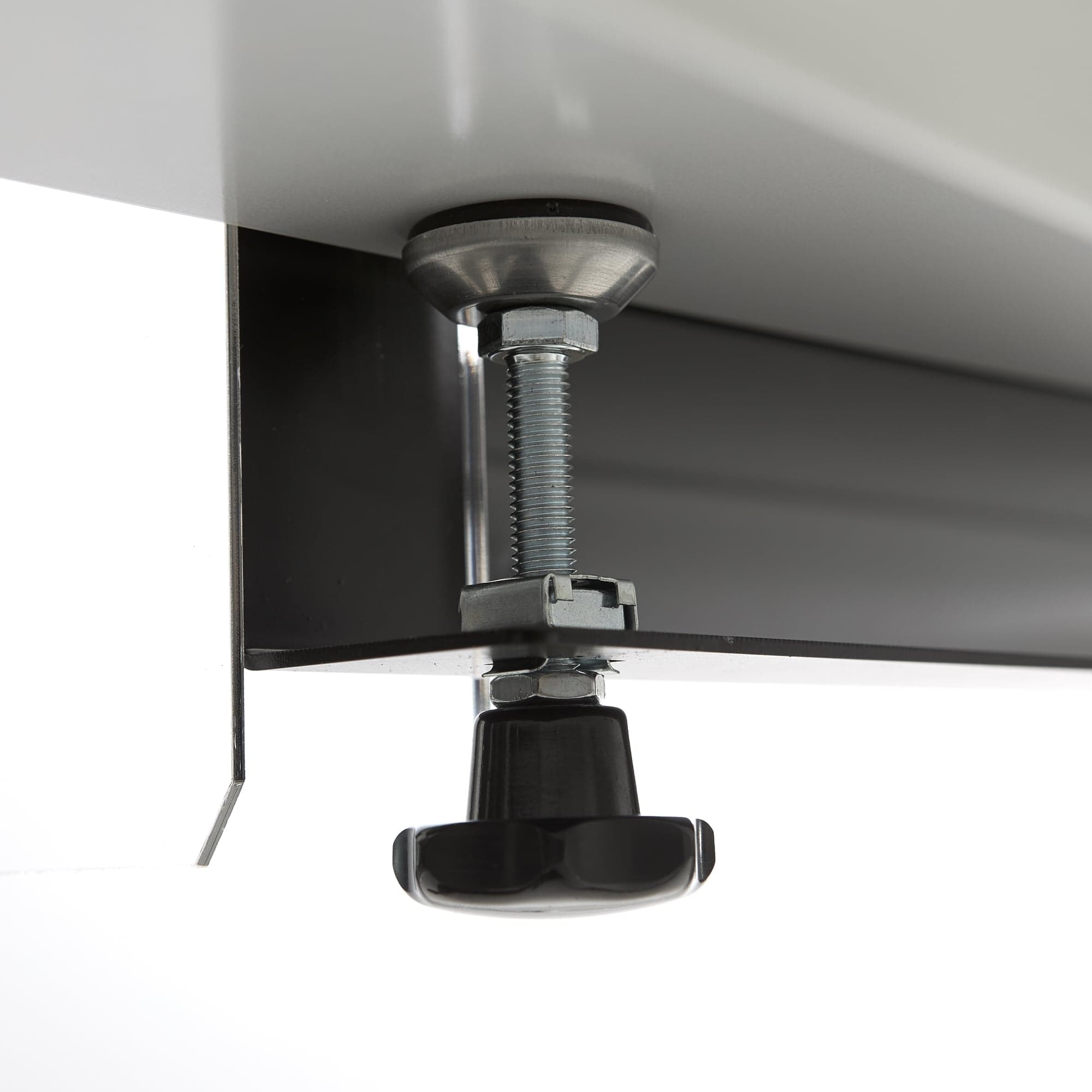 Support en acier avec pince a vis pour plexiglass