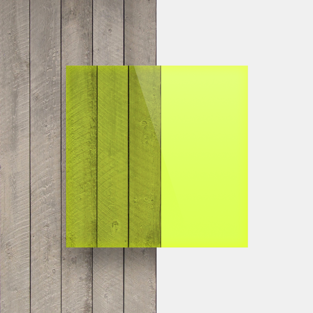 Plaque plexiglass vert fluorescent