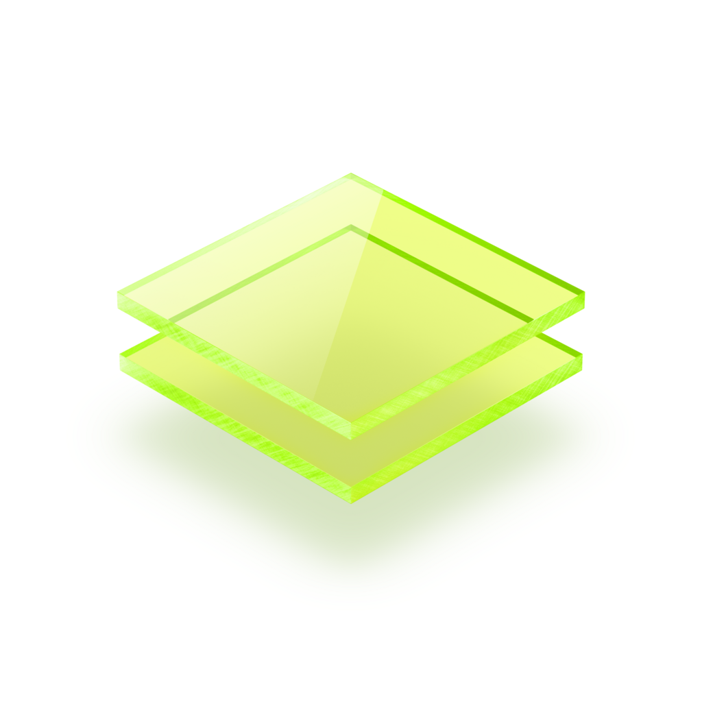 Plaque plexiglass vert fluorescent