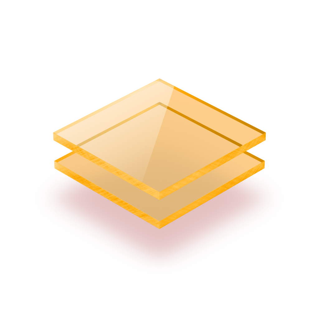 Plaque plexiglass jaune fluorescent