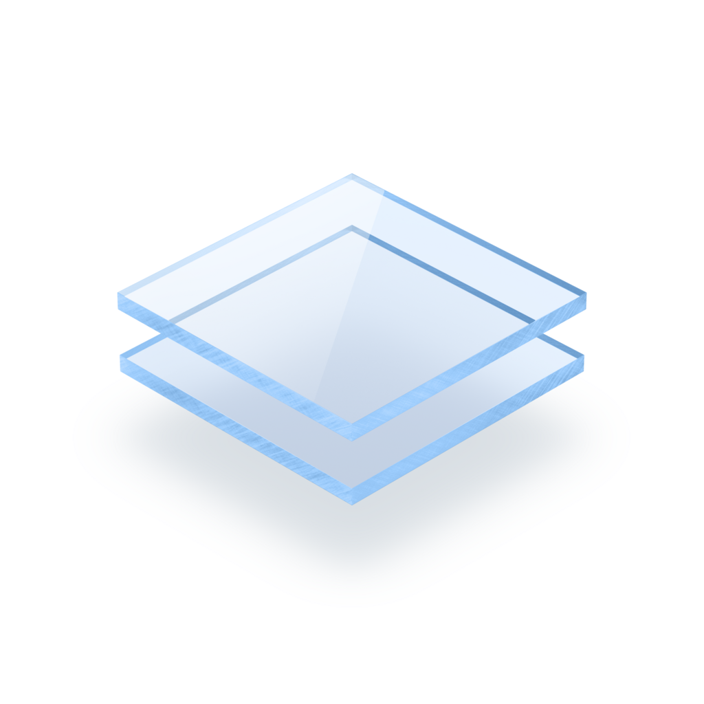 Plaque plexiglass bleu fluorescent
