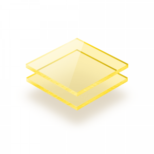 Plaque plexiglass jaune fluorescent