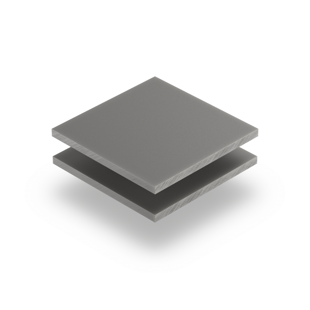 Plaque plexiglass satiné gris ciment mat