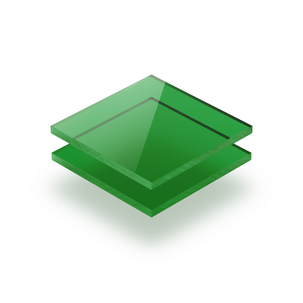 Plaque plexiglass teinté vert 3mm