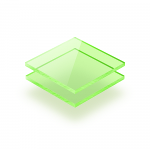 Plaque plexiglass vert fluorescent