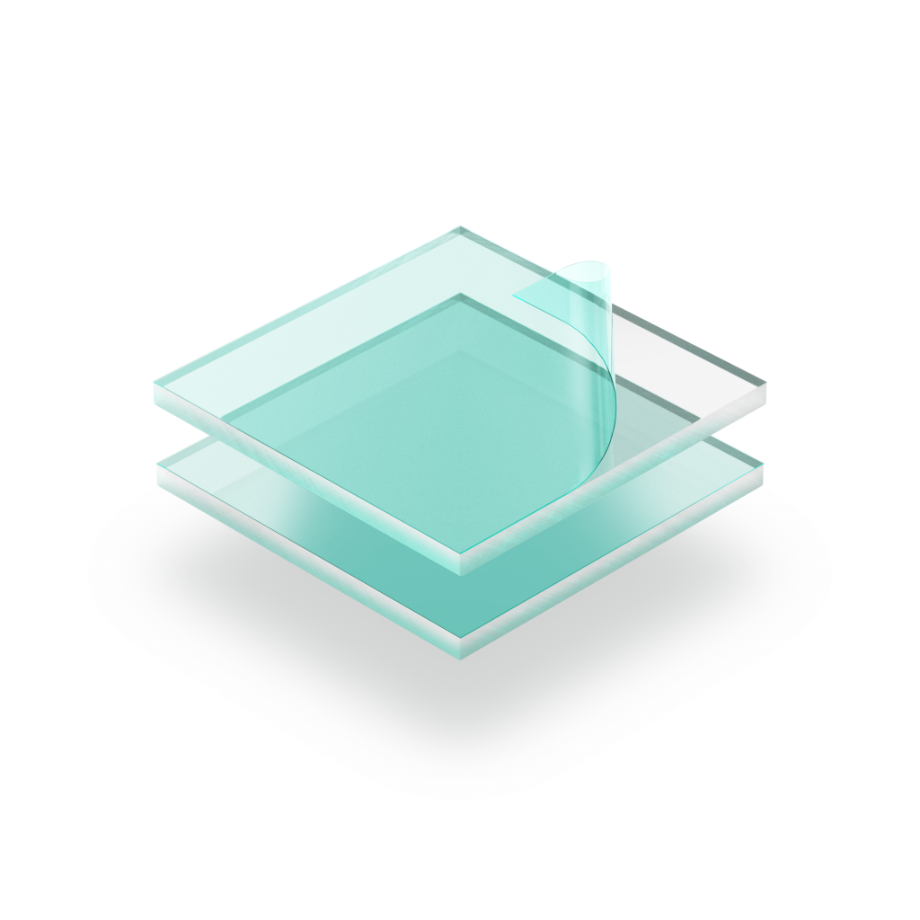 Plexiglass transparent avec film protecteur