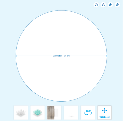 Configurateur de plaque de commande cercle en plexiglas