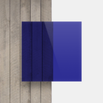 Plaque plexiglass teinté bleu