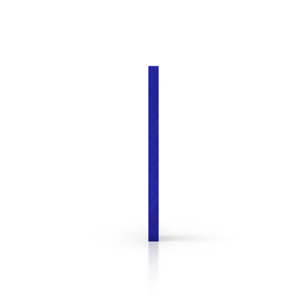 Plaque plexiglass teinté bleu