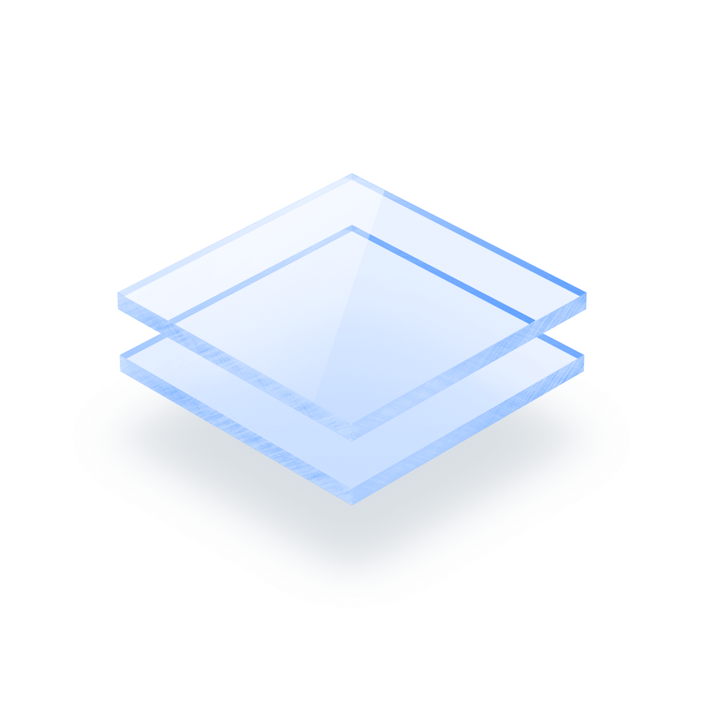 Plaque plexiglass bleu fluorescent