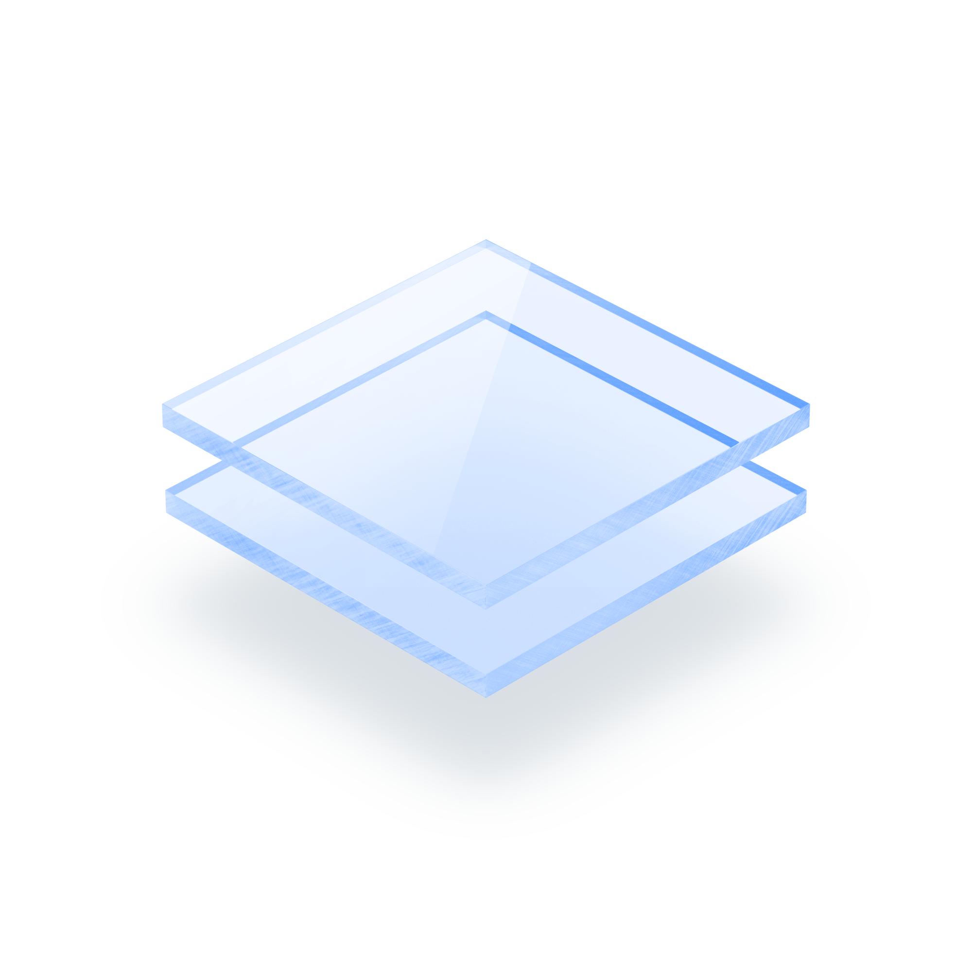 Plaque plexiglass bleu fluorescent 3mm