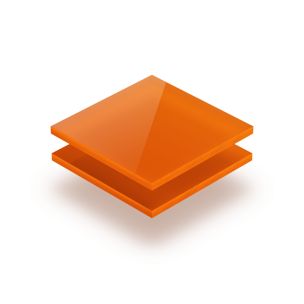 Plaque plexiglass orange opale 3mm